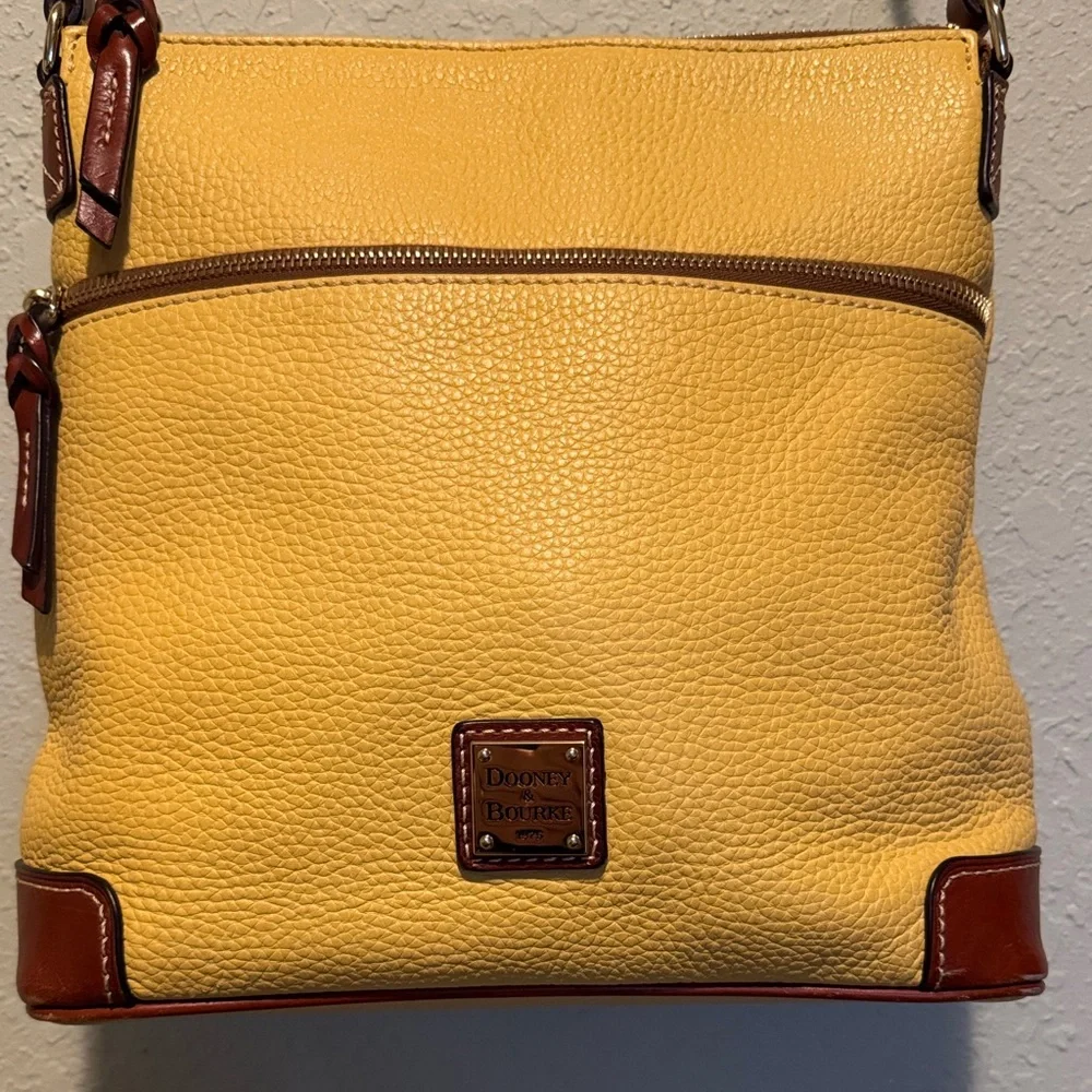 Dooney & Bourke Mustard Yellow Crossbody Bag - Picture 1 of 15